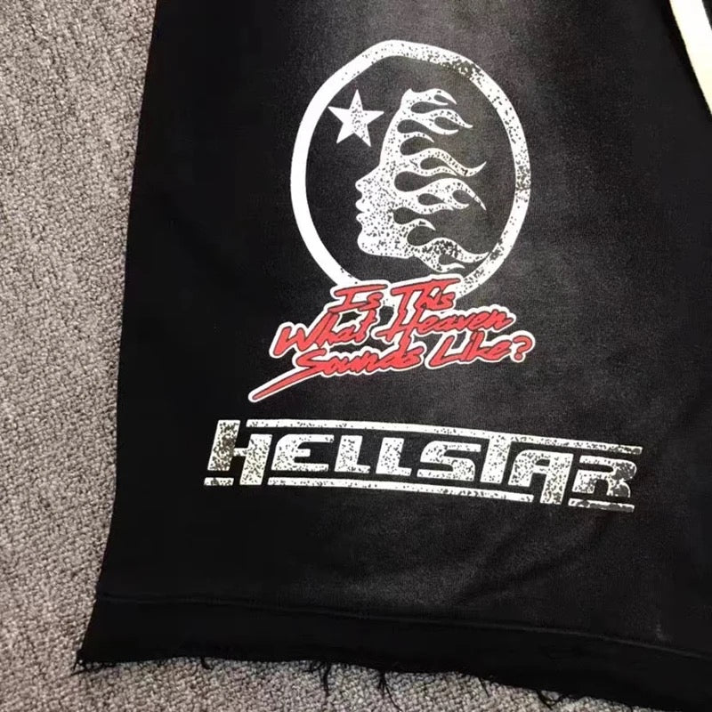 Hellstar Studios Noise Vintage Black Sweat Shorts