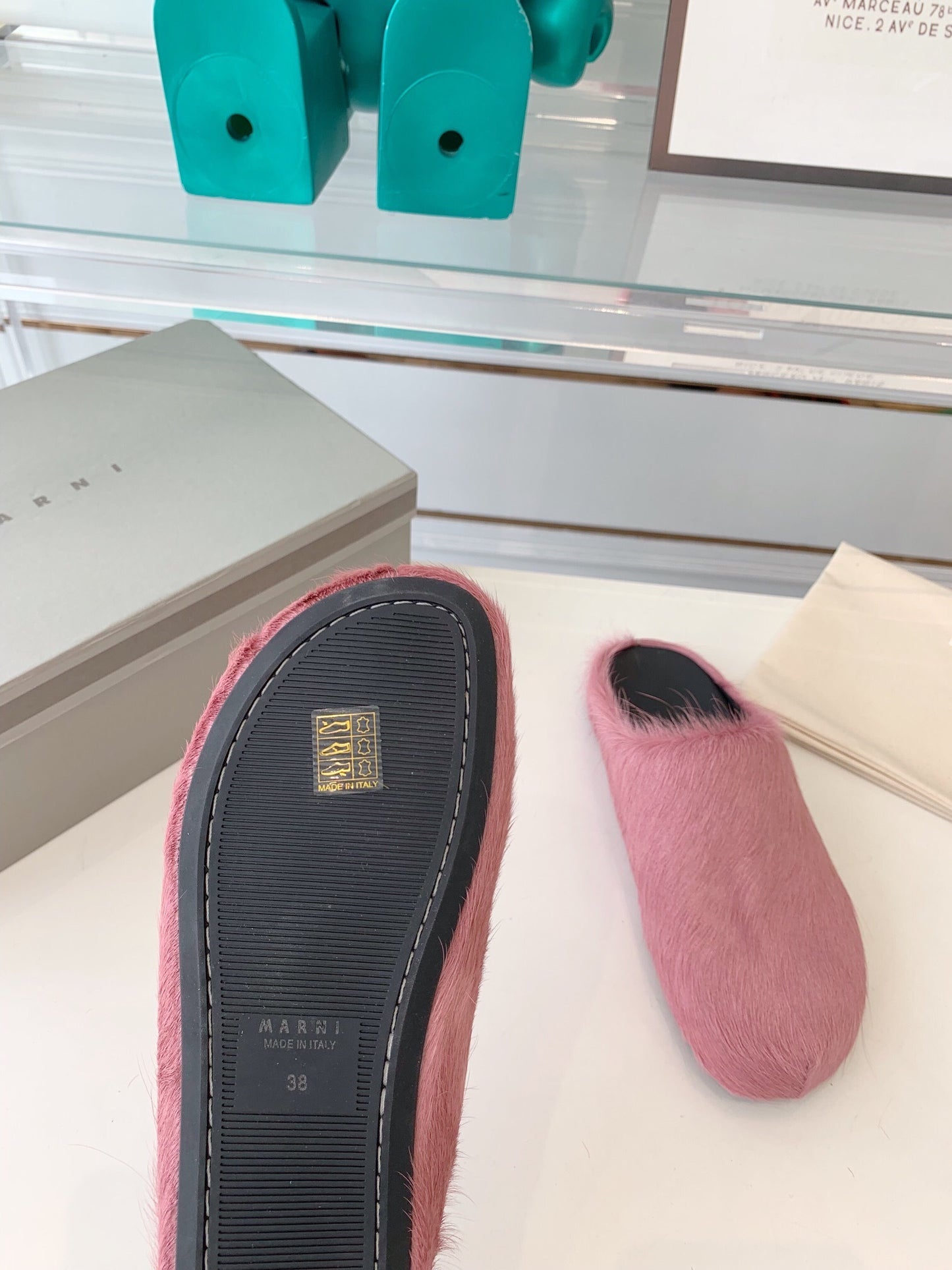 Marni slides loafers pink