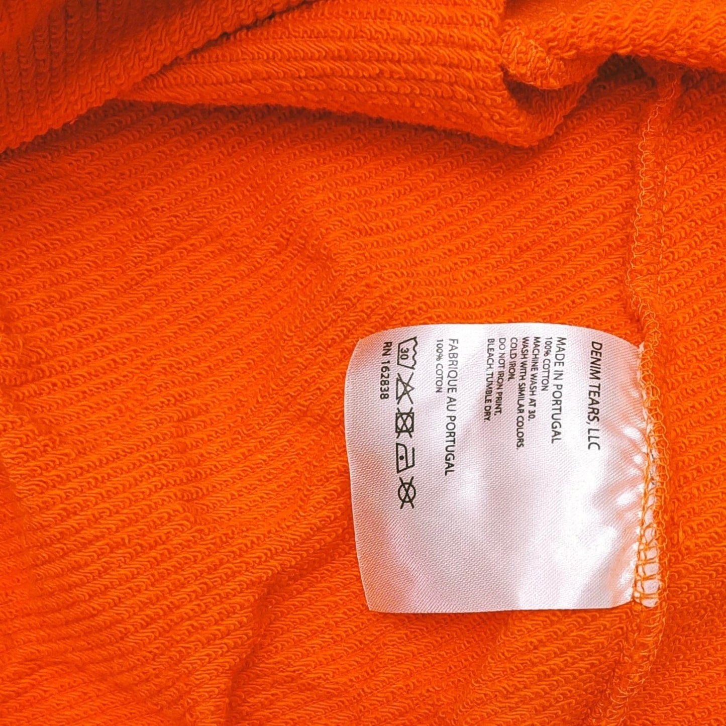Denim Tears orange hoodie