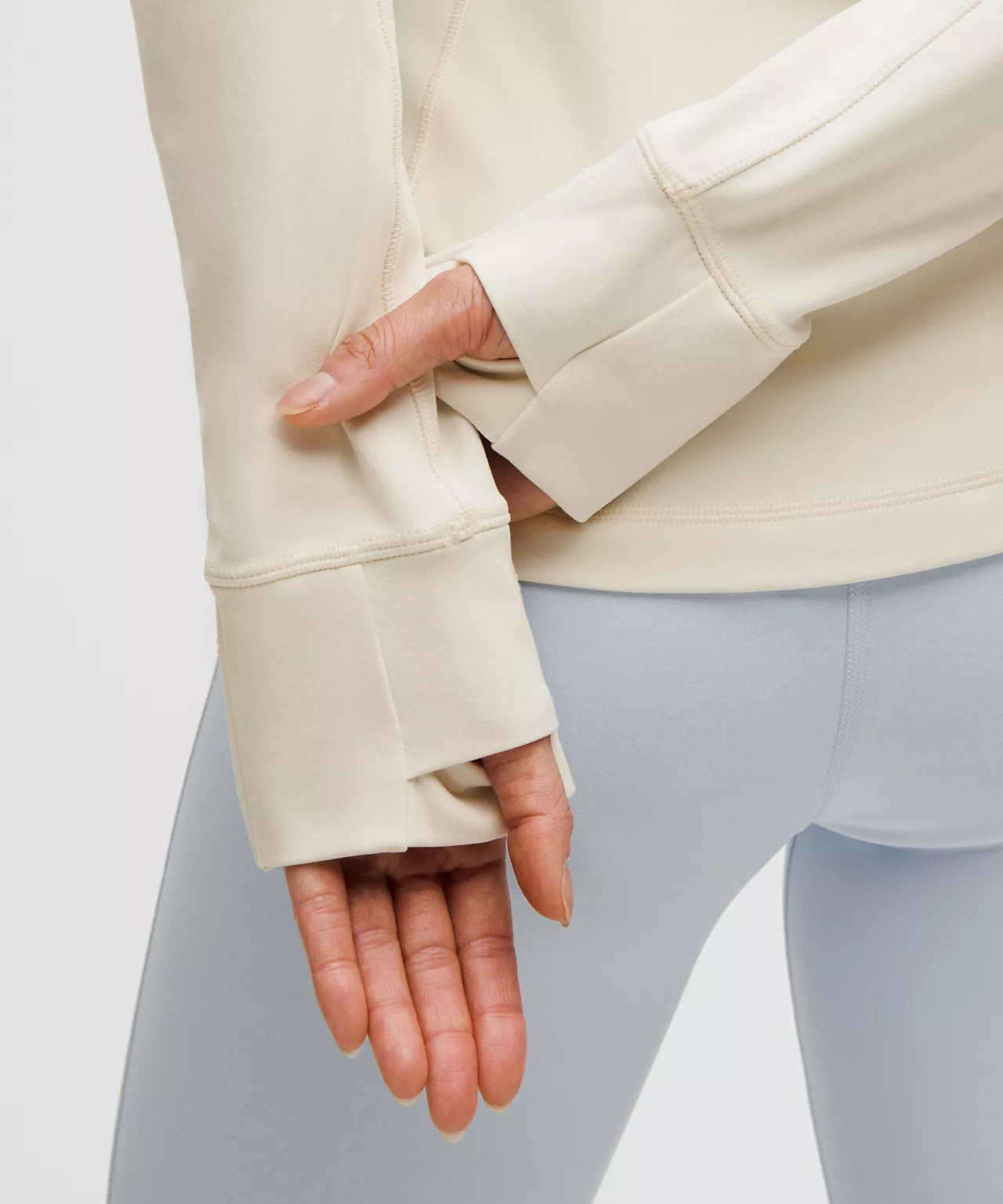 Lululemon Light Ivory gold zipper Define Jacket Nulu