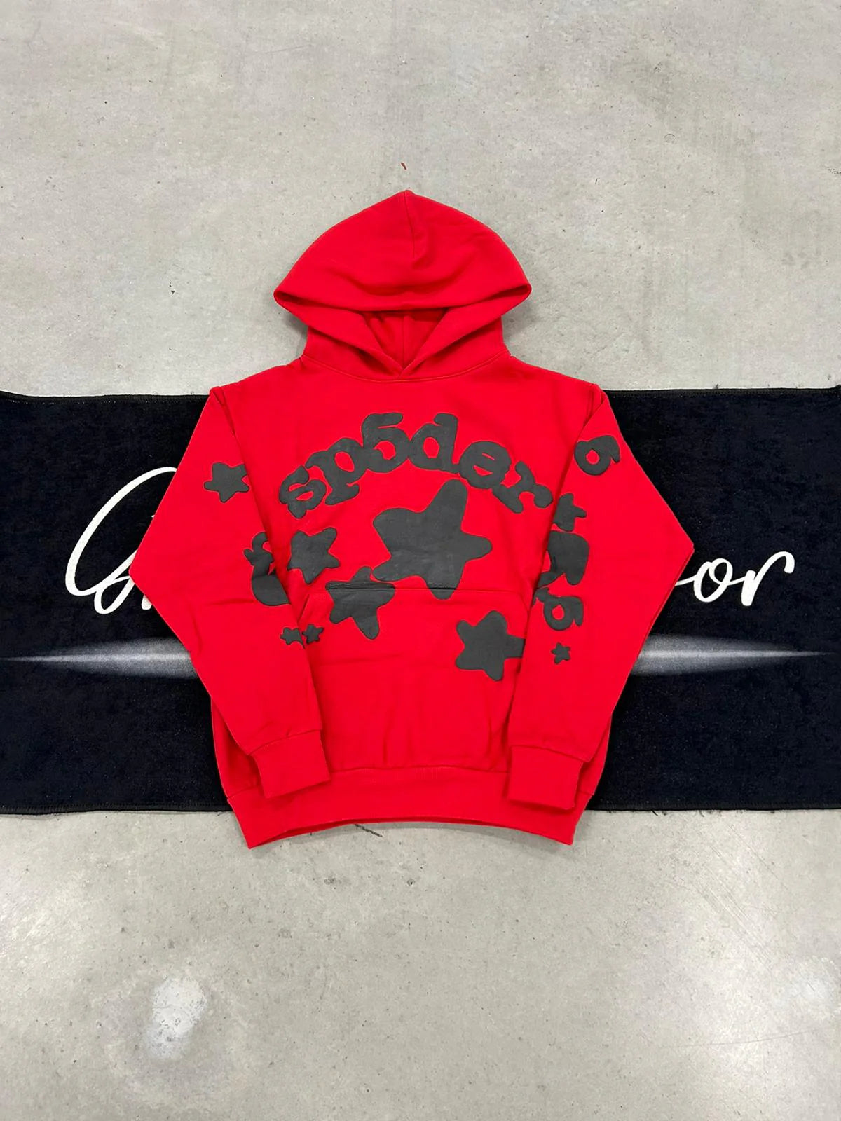Red beluga sp5der hoodie
