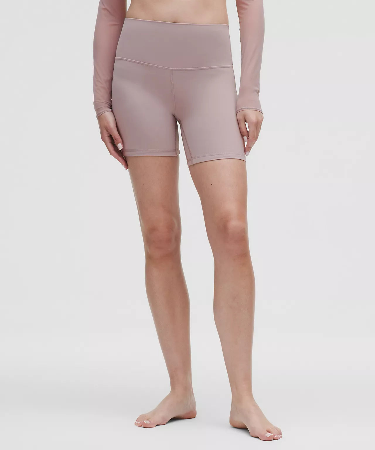 Lululemon Mauve Grey high rise shorts