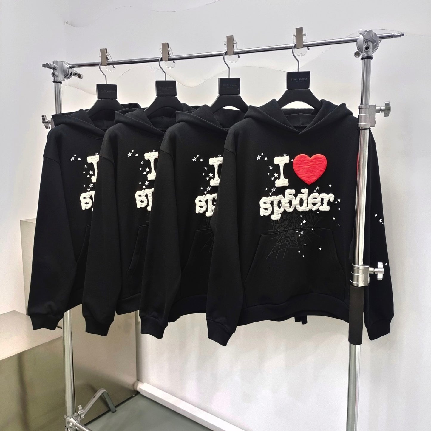 Sp5der worldwide I love spider hoodie