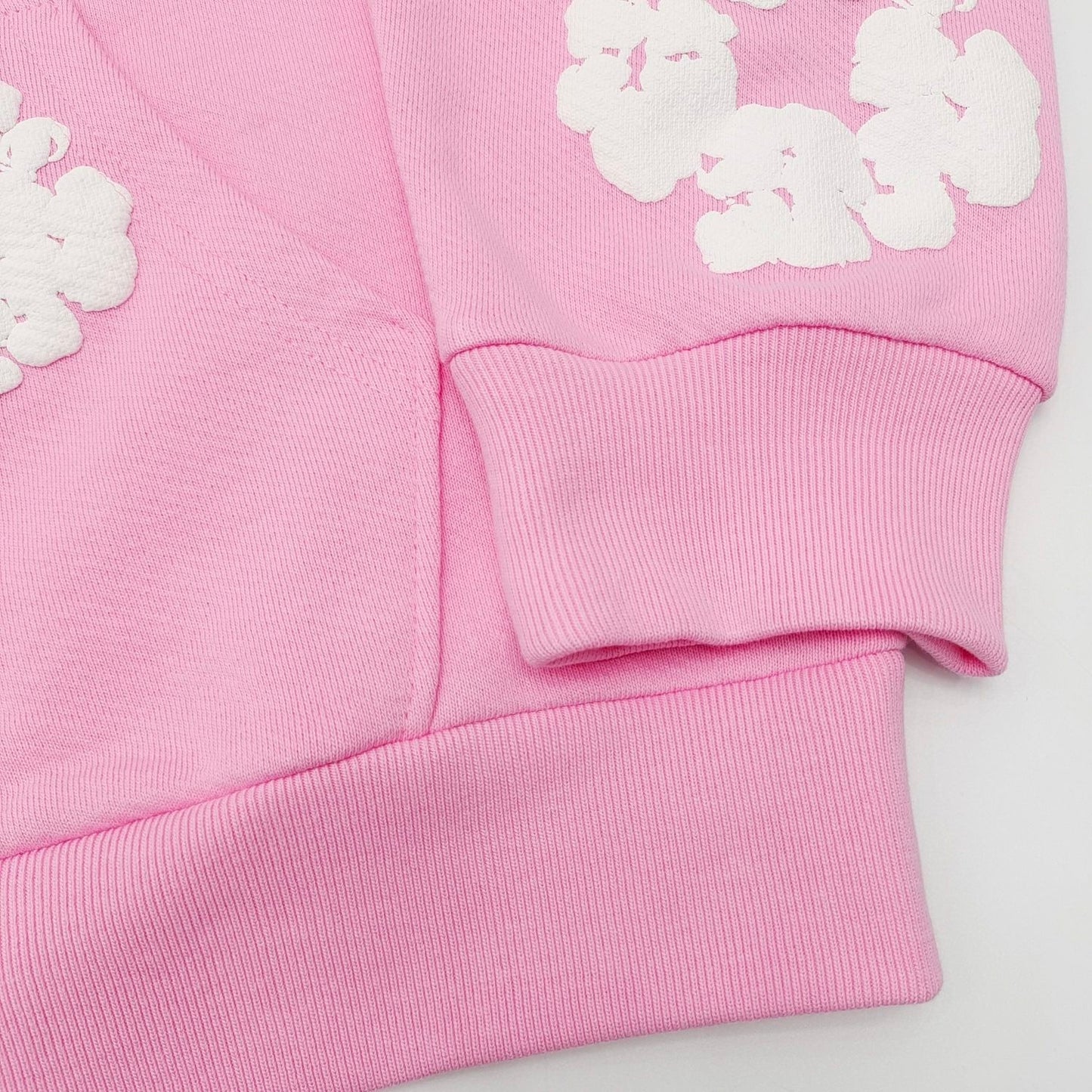 Pink denim tears hoodie