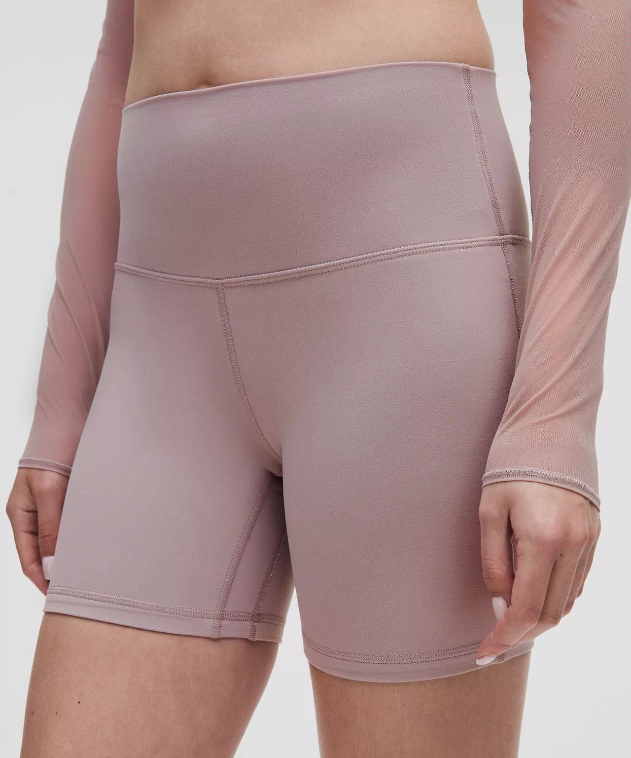 Lululemon Mauve Grey high rise shorts