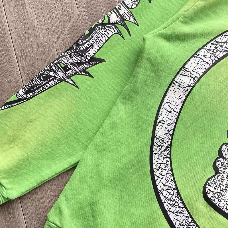Hellstar path to paradise green zip up jacket