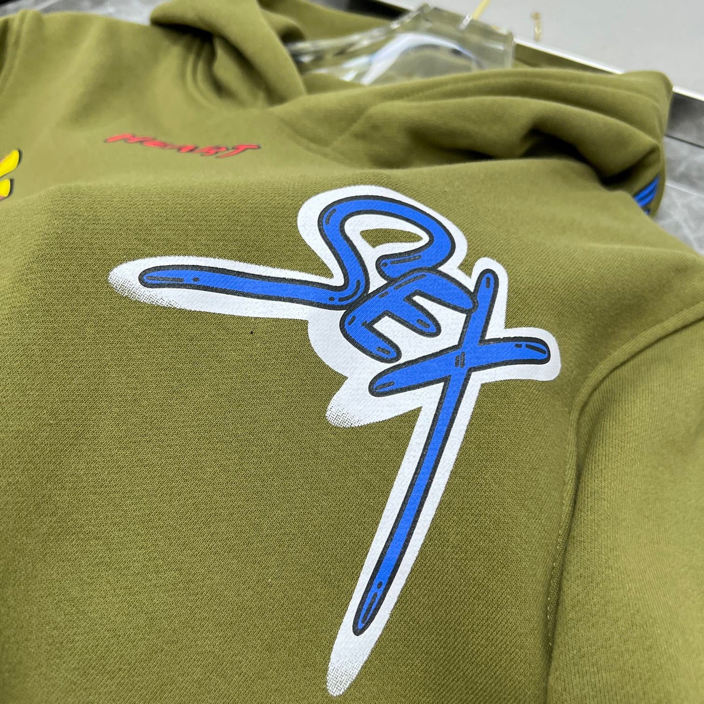 Chrome hearts sage green hoodie