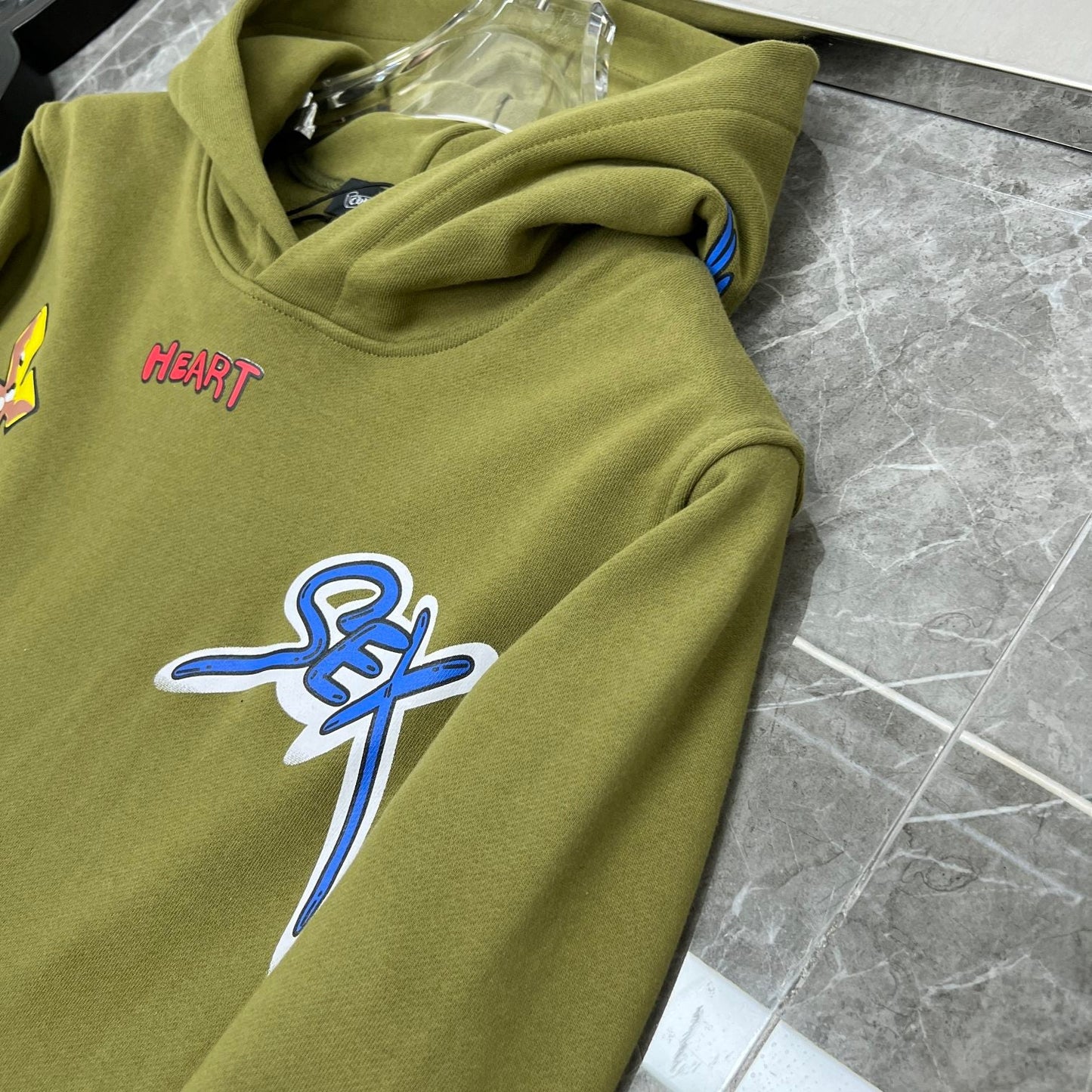 Chrome hearts sage green hoodie