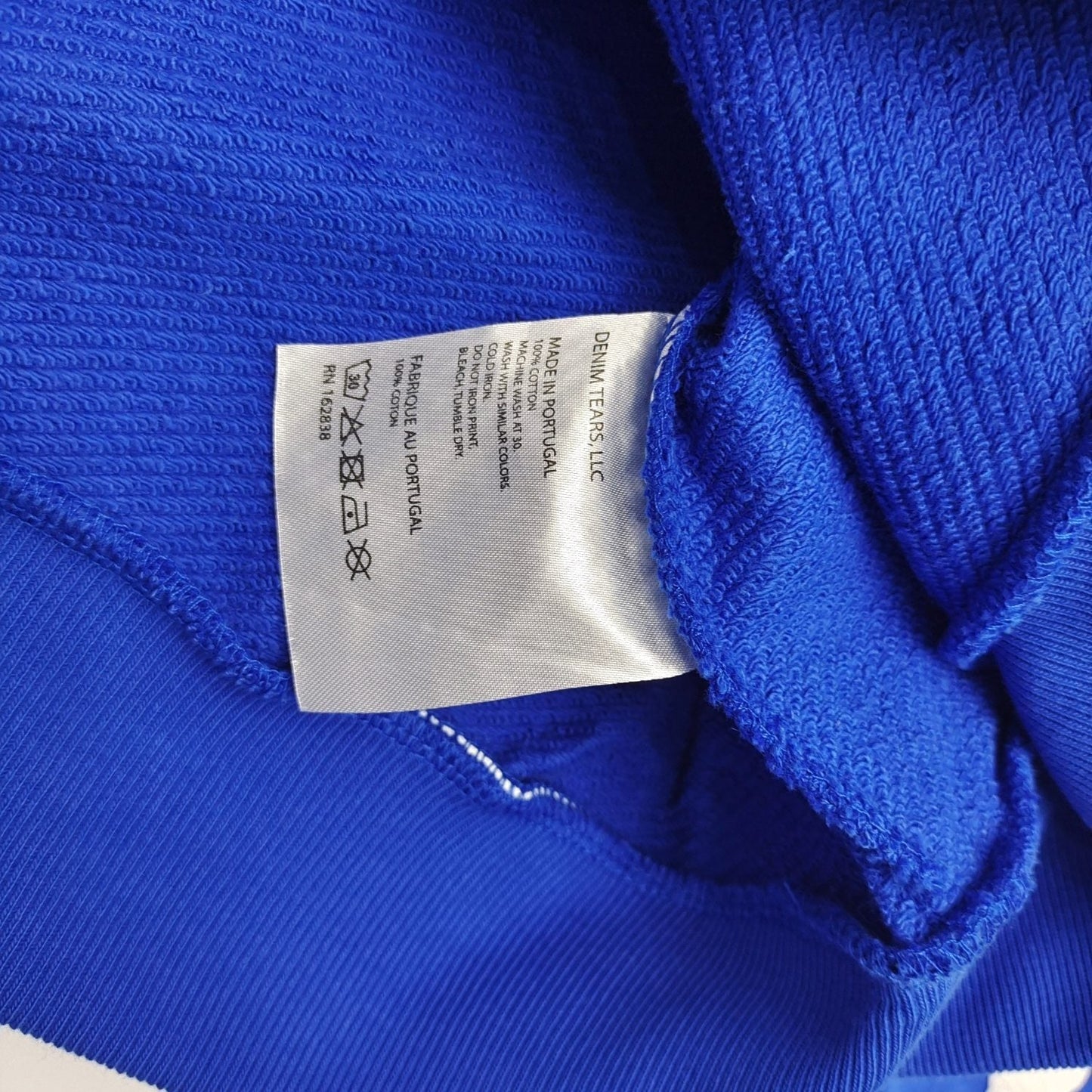 Dark blue denim tears hoodie