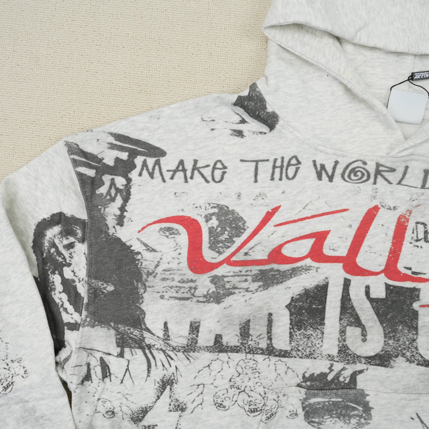 Vale Forever Mural Hoodie Grey