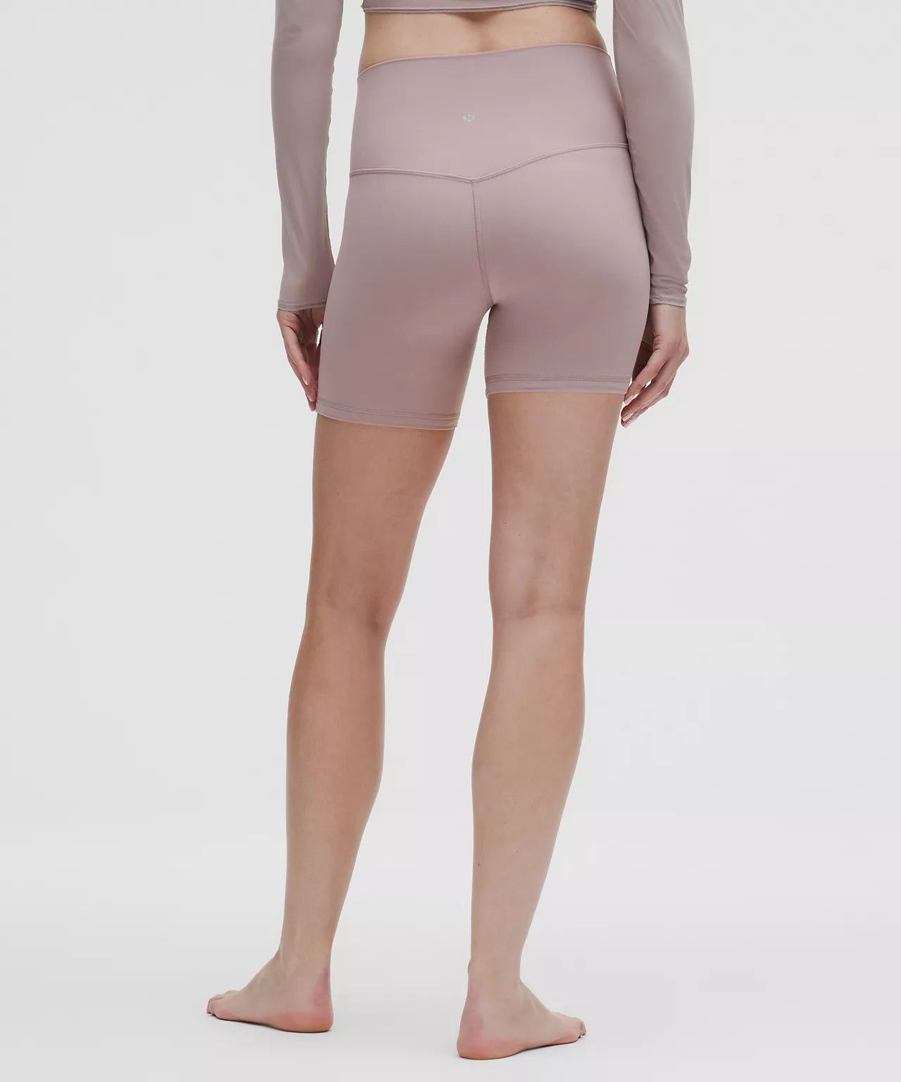 Lululemon Mauve Grey high rise shorts
