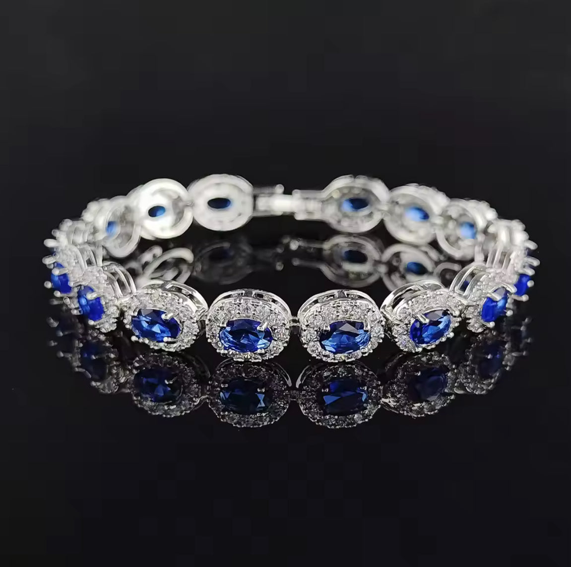 Cubic Zirconia flex Bracelet with Colored Gem Stones, Adjustable Design, and Unique Patterns
