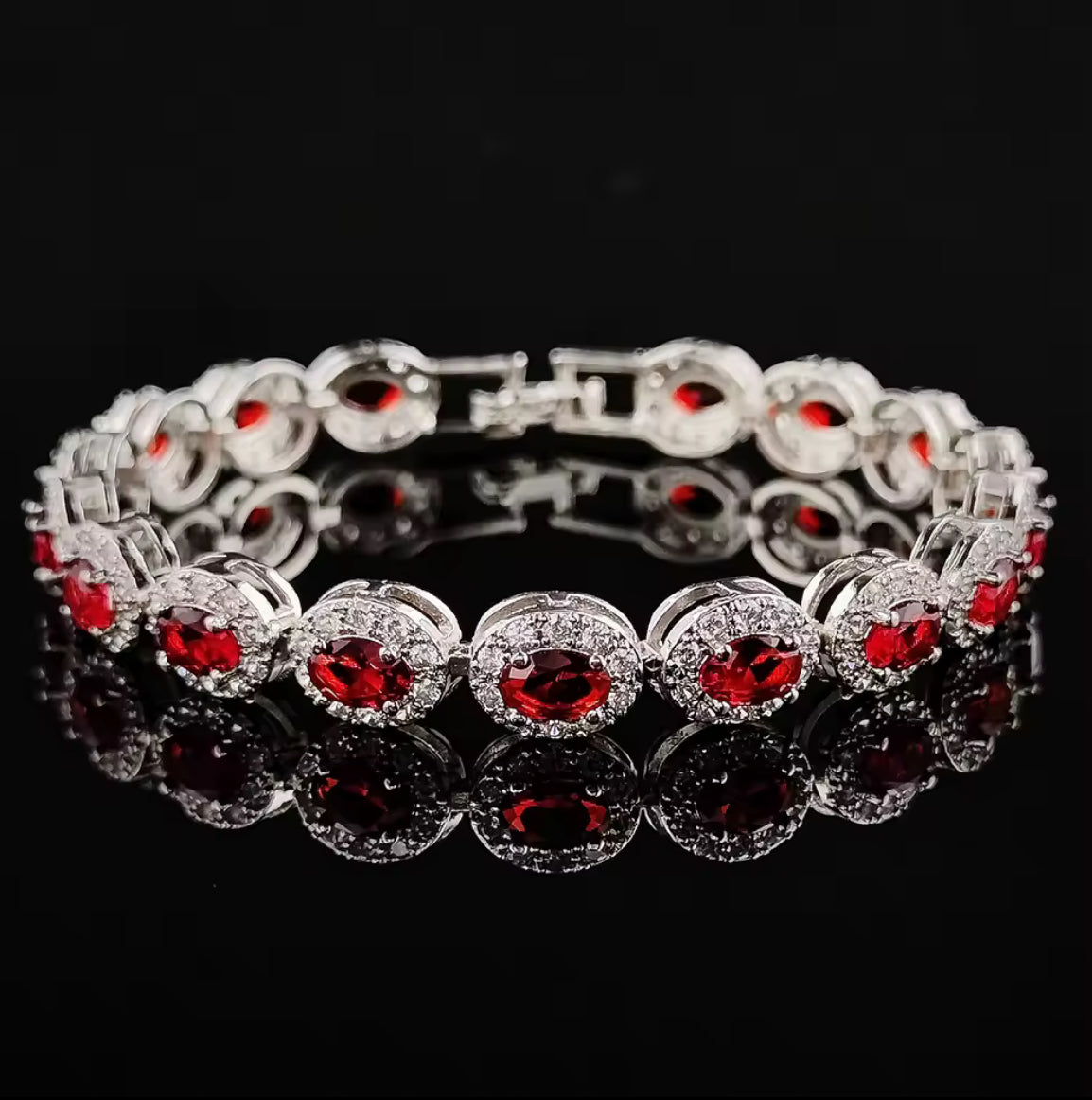 Cubic Zirconia flex Bracelet with Colored Gem Stones, Adjustable Design, and Unique Patterns