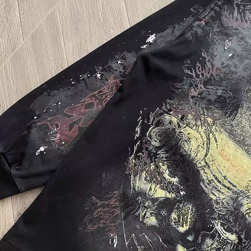 Hellstar black graffiti longsleave