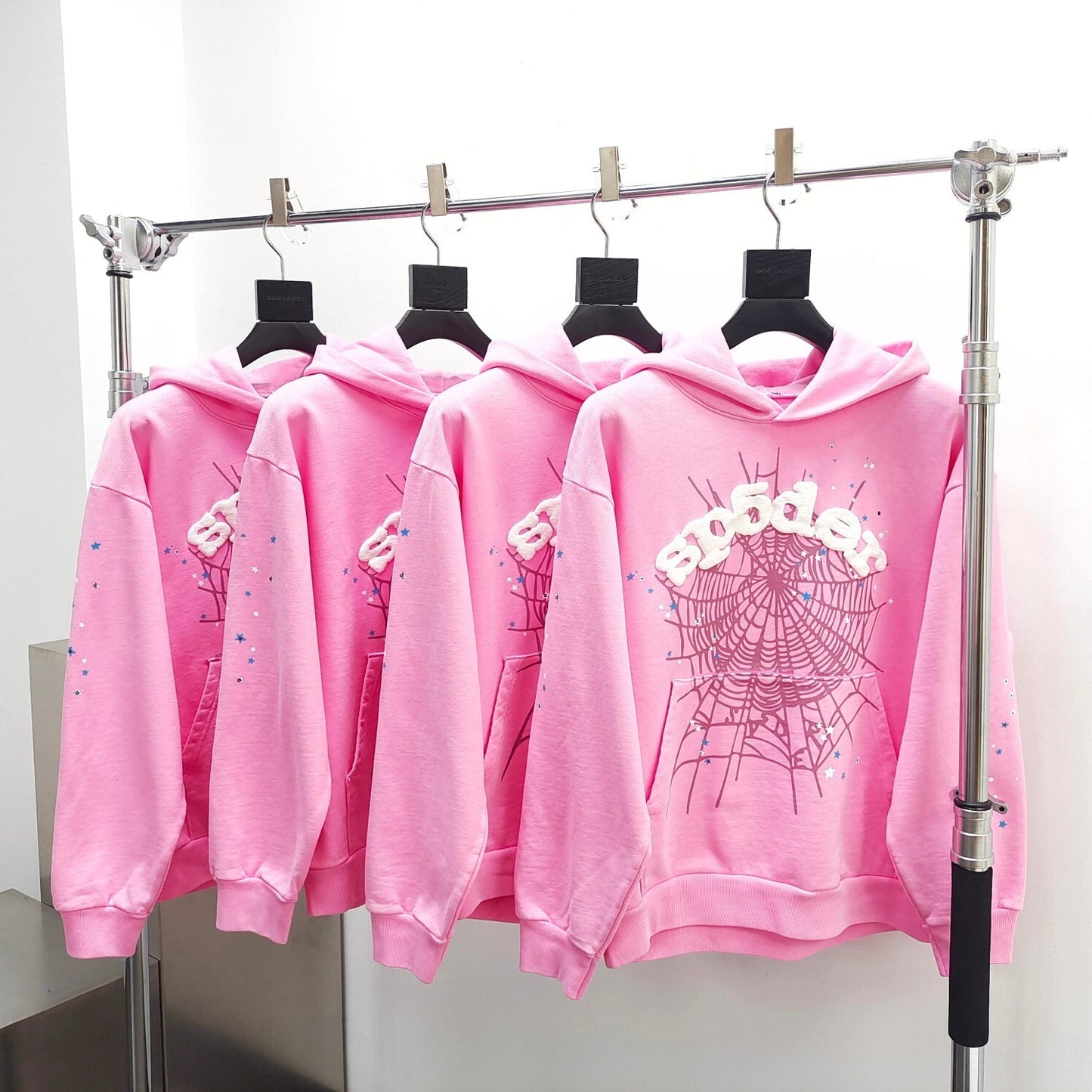 Sp5der OG Web Hoodie 'Pink'