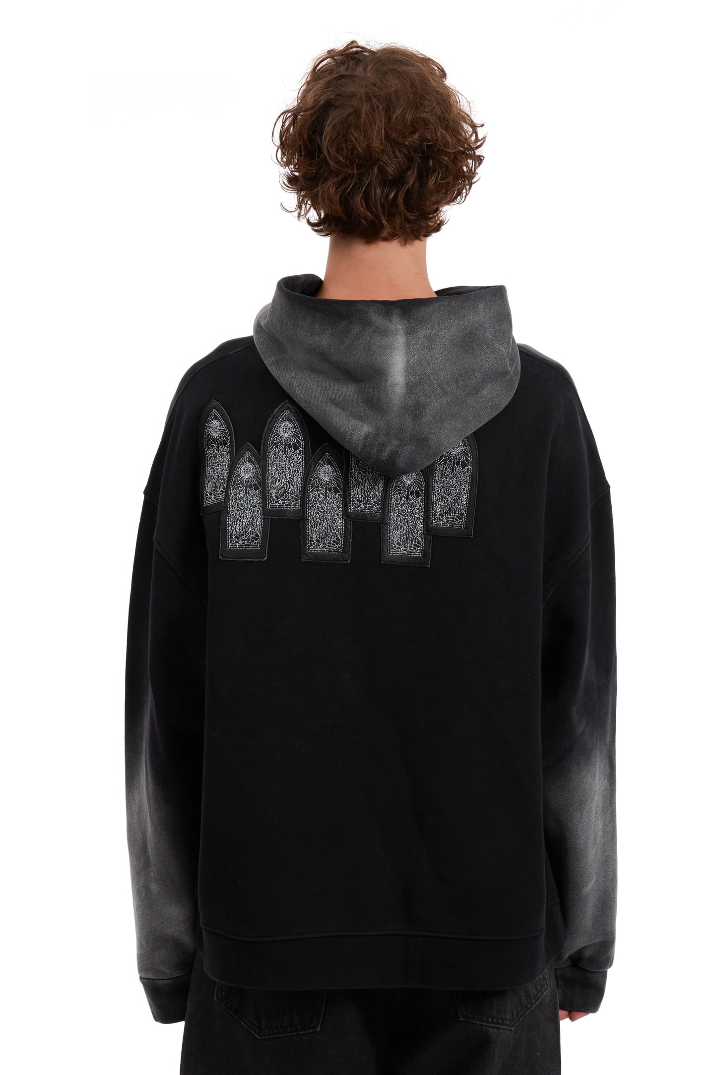 WHO DECIDES WAR faded hooded pullover