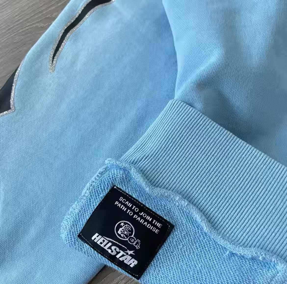 Hellstar blue zip up hoodie