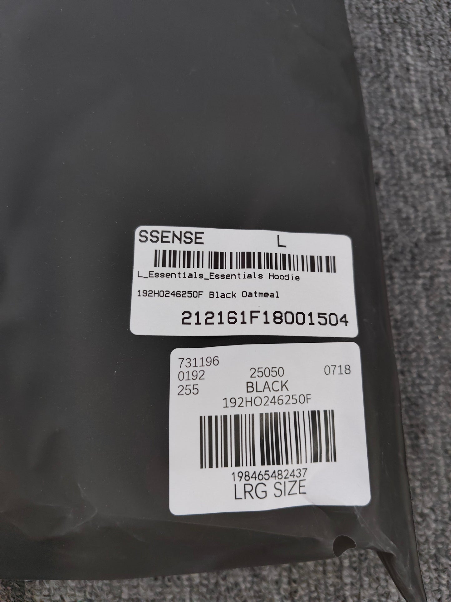 Fear of God Essentials Hoodie 'black