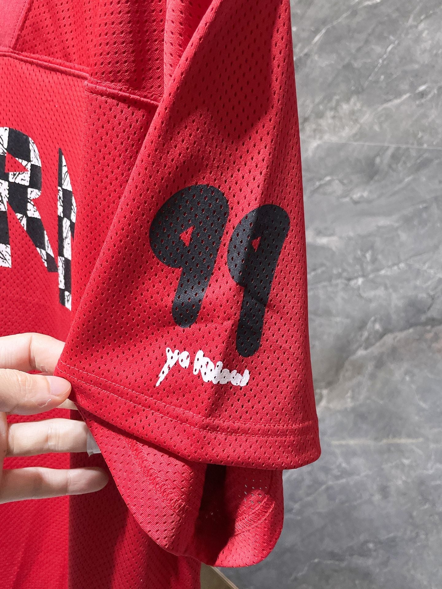 Green chrome hearts longsleave jersey red