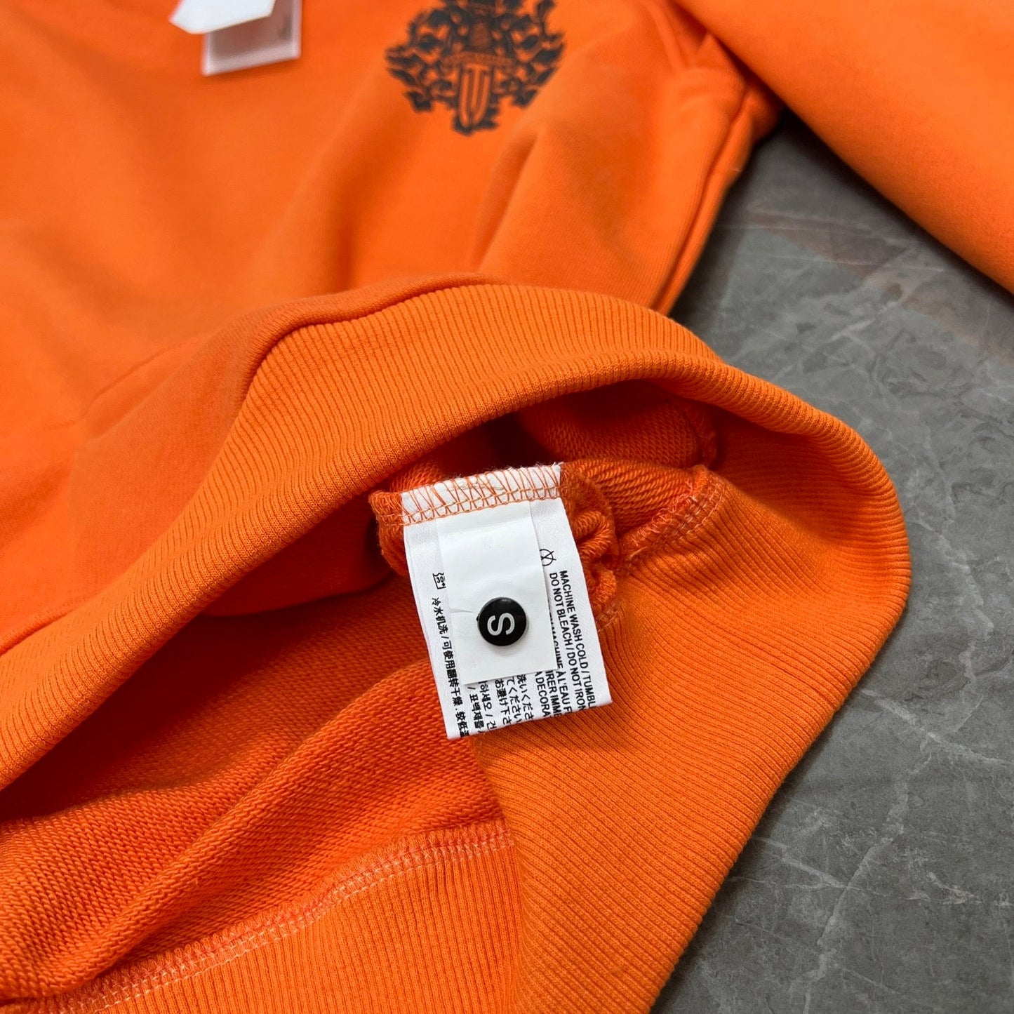 Orange chrome hearts hoodie