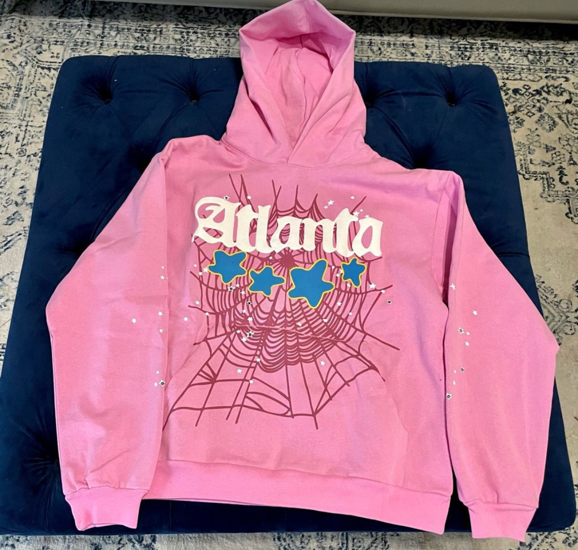 Pink Atlanta sp5der hoodie