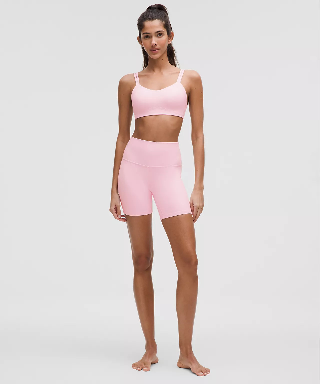 Lululemon Pink Organza high rise shorts