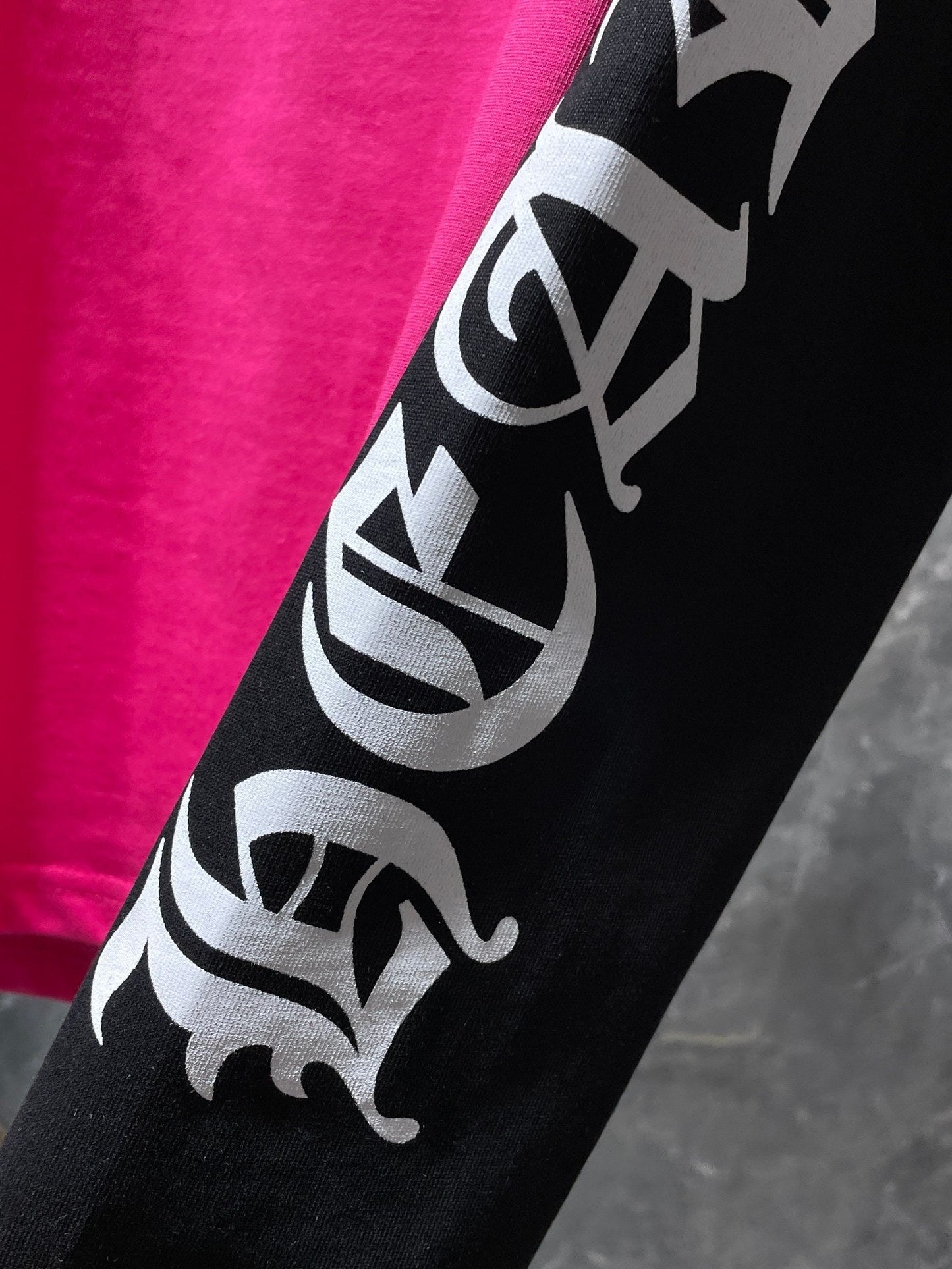Pink and black chrome hearts longsleave