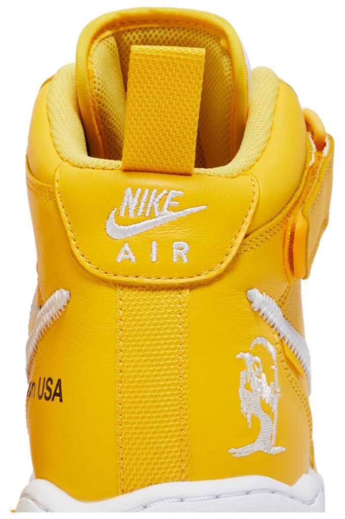 Off-White x Nike Air Force 1 Mid SP Leather 'Varsity Maize'