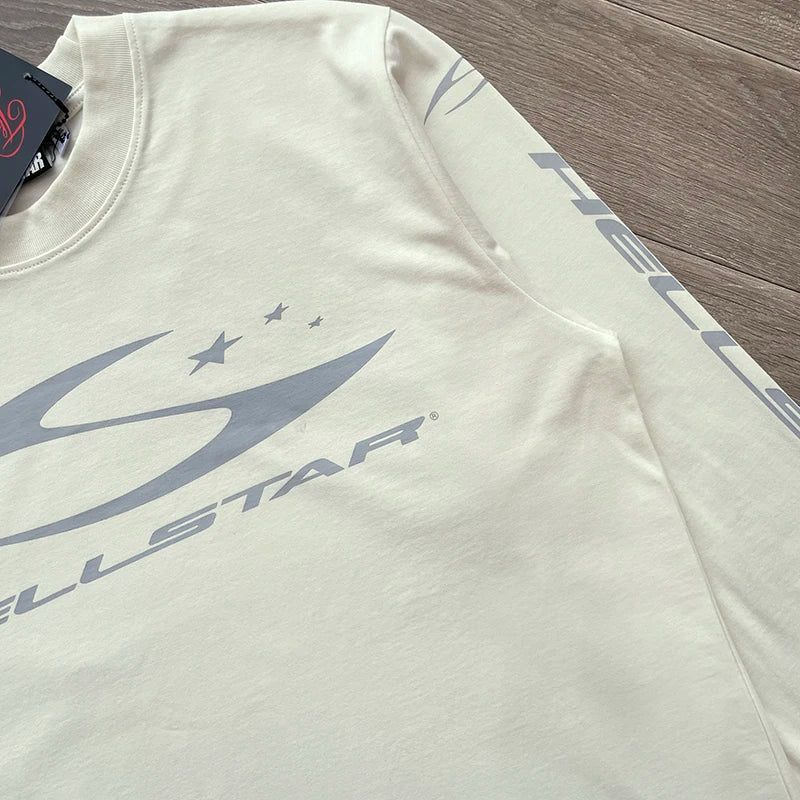 HS Studios Simple printed casual men's and women's long sleeve T-shirt