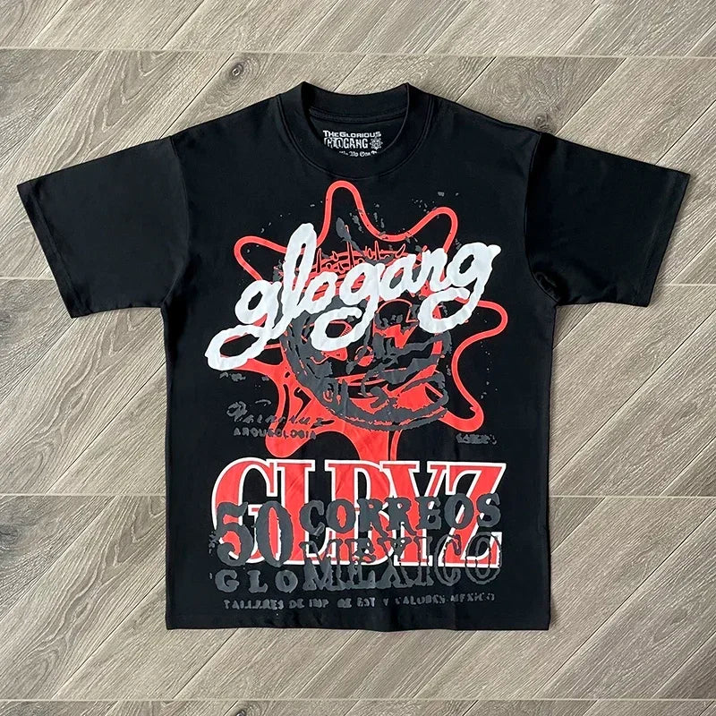 Glo Gang Boyz Tee cartoon men's and women's cotton short-sleeved T-shirts