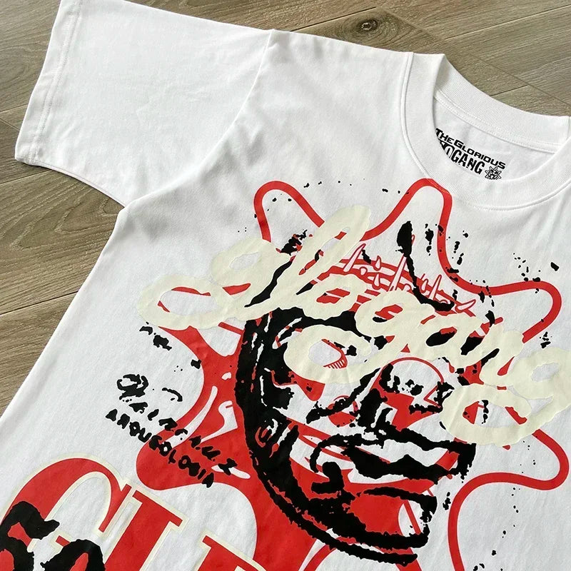 Glo Gang Boyz Tee cartoon men's and women's cotton short-sleeved T-shirts