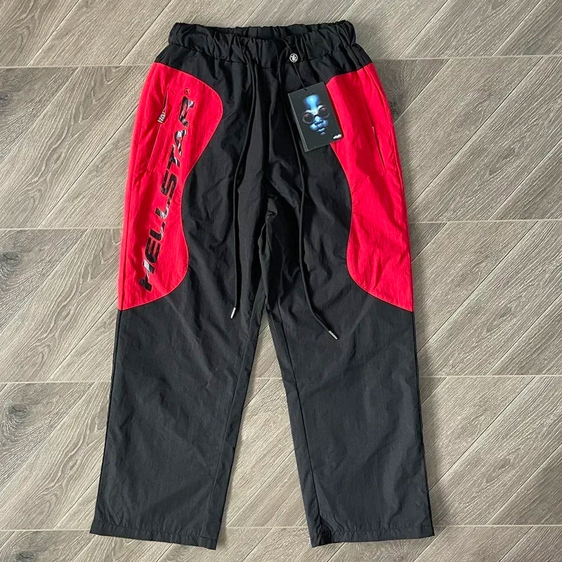 Hellstar Sample Pants Wave stitching color-blocked casual sports