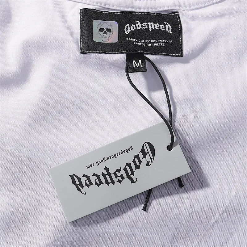 Godspeed Skeleton Crowd Printed Cotton T-shirt