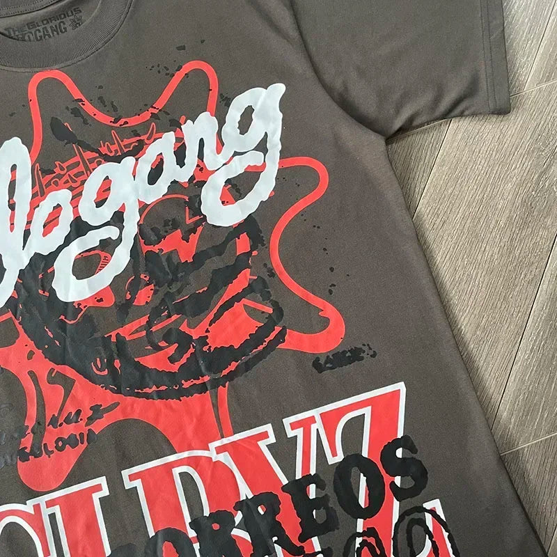 Glo Gang Boyz Tee cartoon men's and women's cotton short-sleeved T-shirts