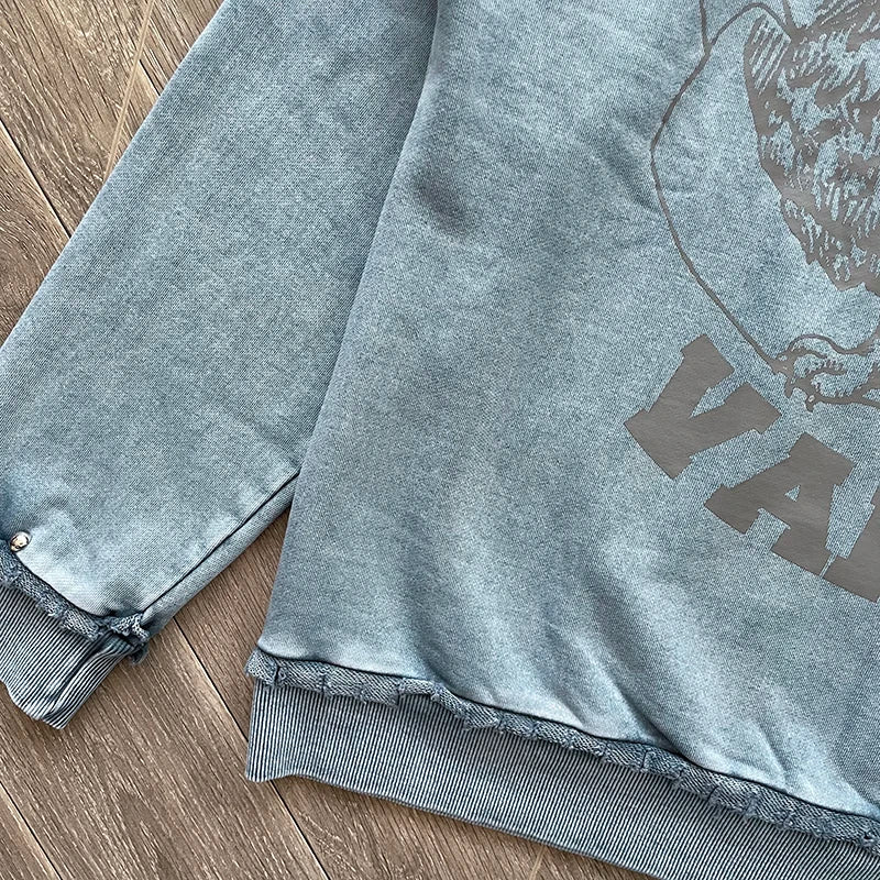 Same SAINT VANITY ins wash water to make old riveted hoodie