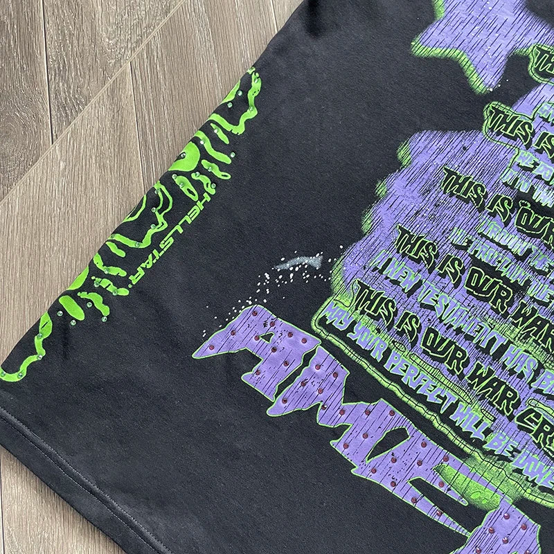 Hellstar Studios Personalized letter portrait printed short sleeve T-shirt