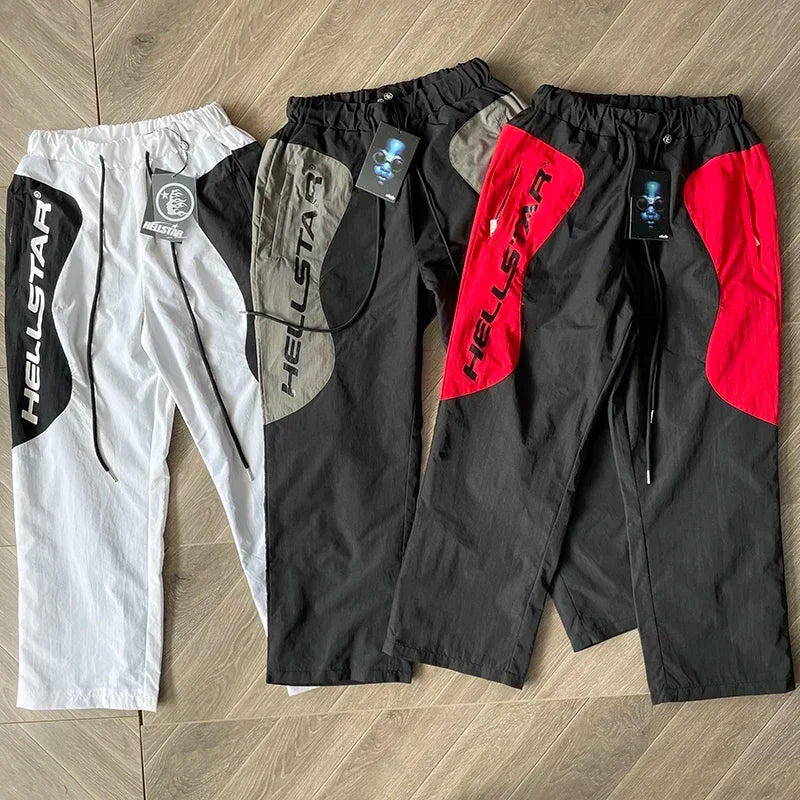 Hellstar Sample Pants Wave stitching color-blocked casual sports