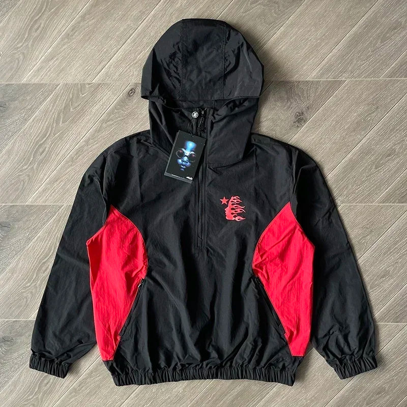 Hellstar Studios Sample Wave patchwork color casual trench coat sports coat