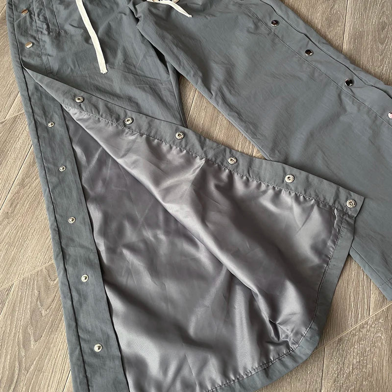 SAINT VANITY Embroidered breasted sports style casual pants