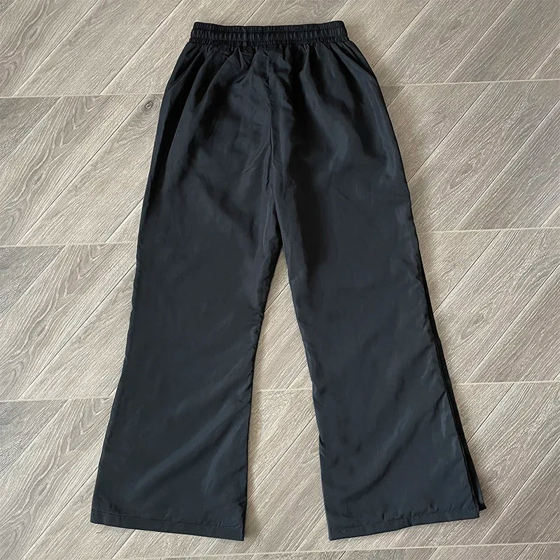 SAINT VANITY Embroidered breasted sports style casual pants