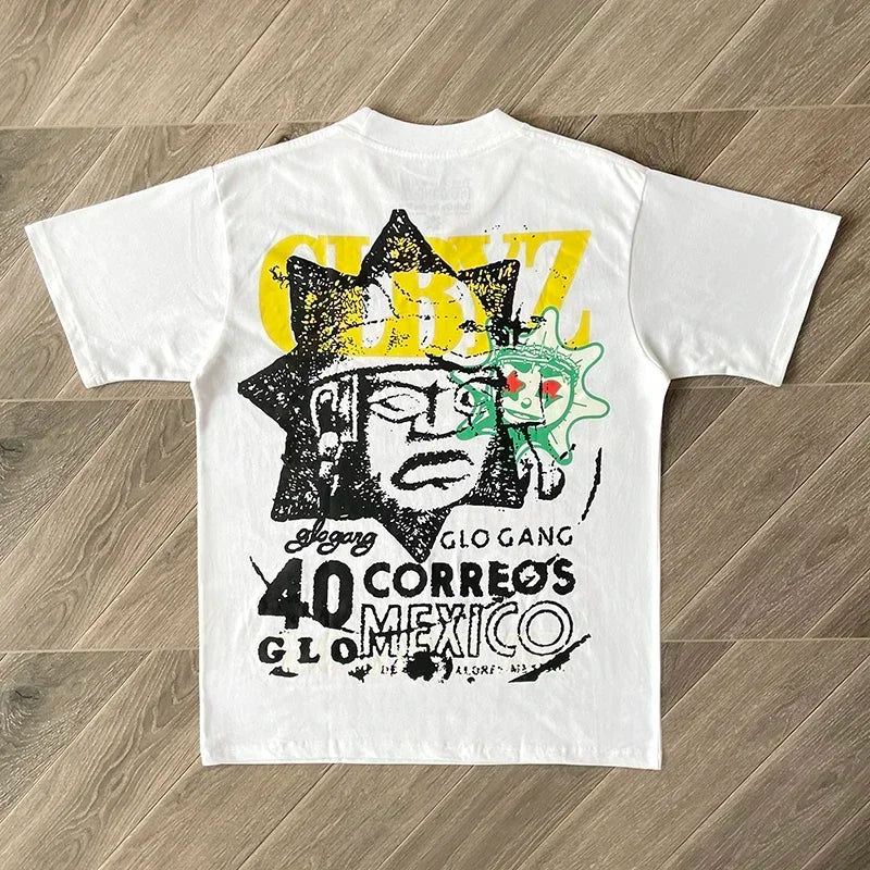 Glo Gang Boyz Tee cartoon men's and women's cotton short-sleeved T-shirts