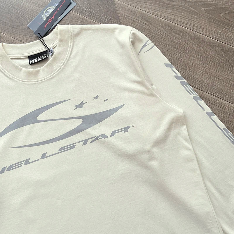 HS Studios Simple printed casual men's and women's long sleeve T-shirt