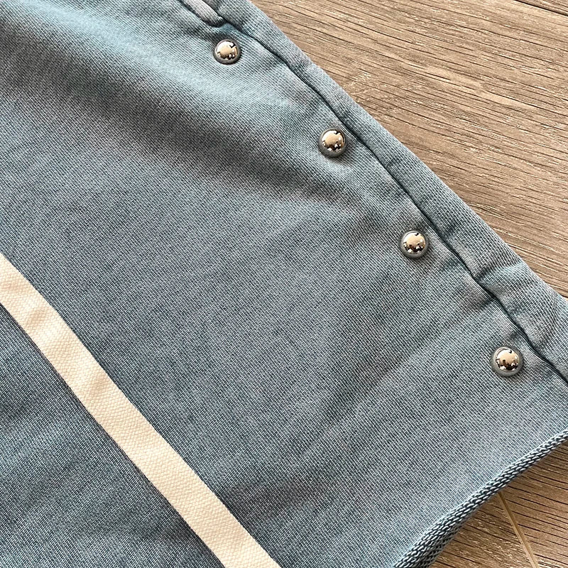 Same SAINT VANITY ins wash and do old rivets casual sports shorts