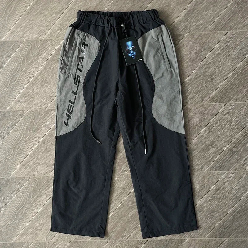 Hellstar Sample Pants Wave stitching color-blocked casual sports