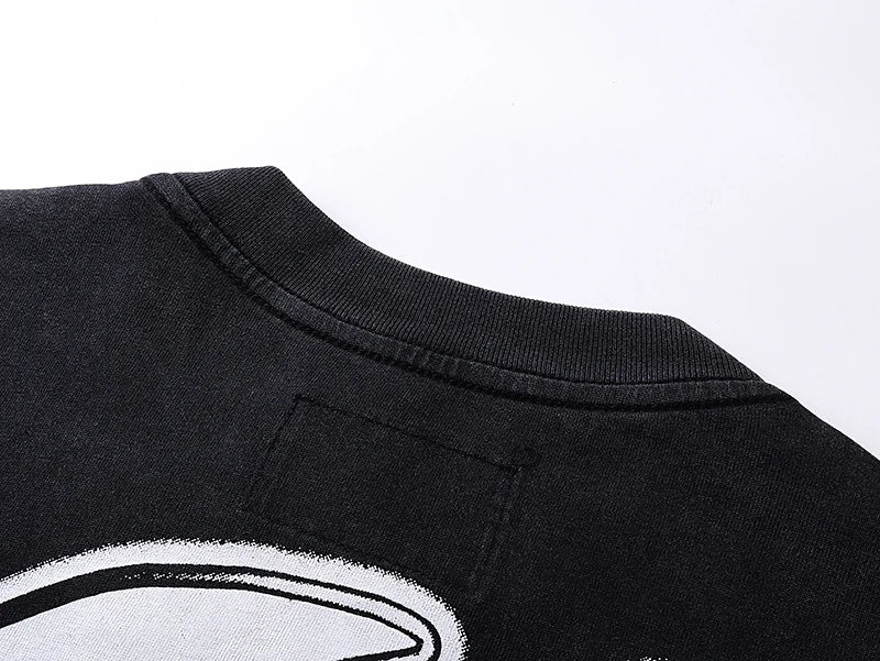 1103 # Godspeed Retro Washed Street Cotton Loose Long Sleeve T-shirt