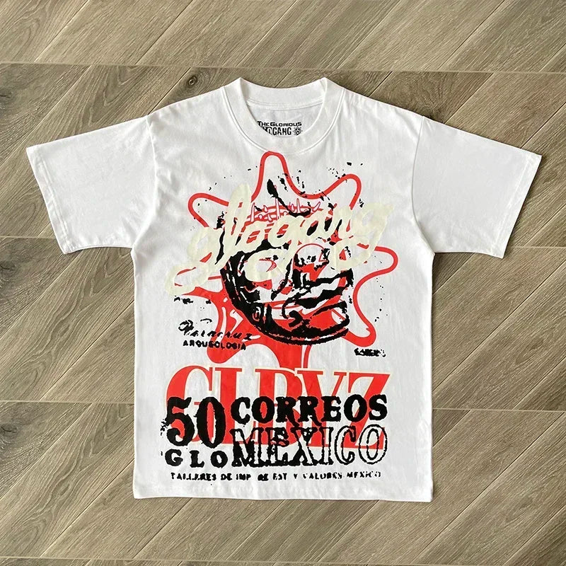 Glo Gang Boyz Tee cartoon men's and women's cotton short-sleeved T-shirts