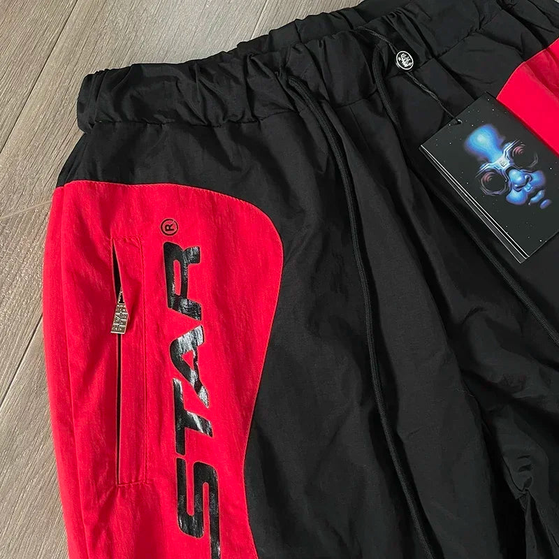 Hellstar Sample Pants Wave stitching color-blocked casual sports