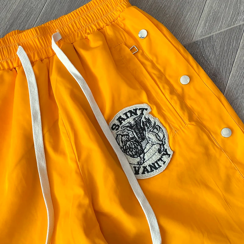 SAINT VANITY embroidered breasted sports casual pants