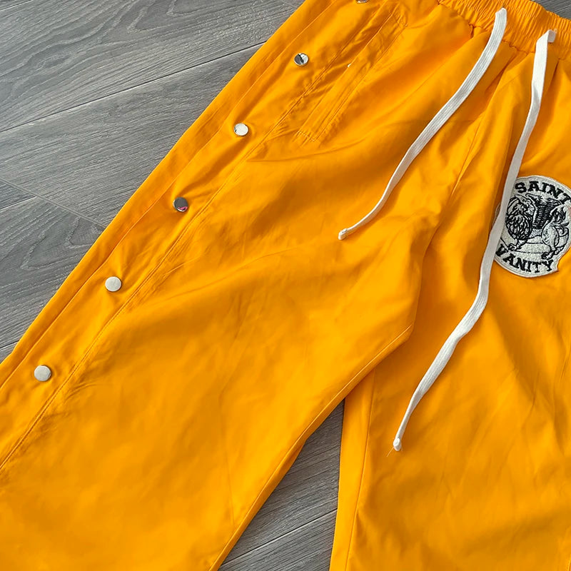 SAINT VANITY embroidered breasted sports casual pants