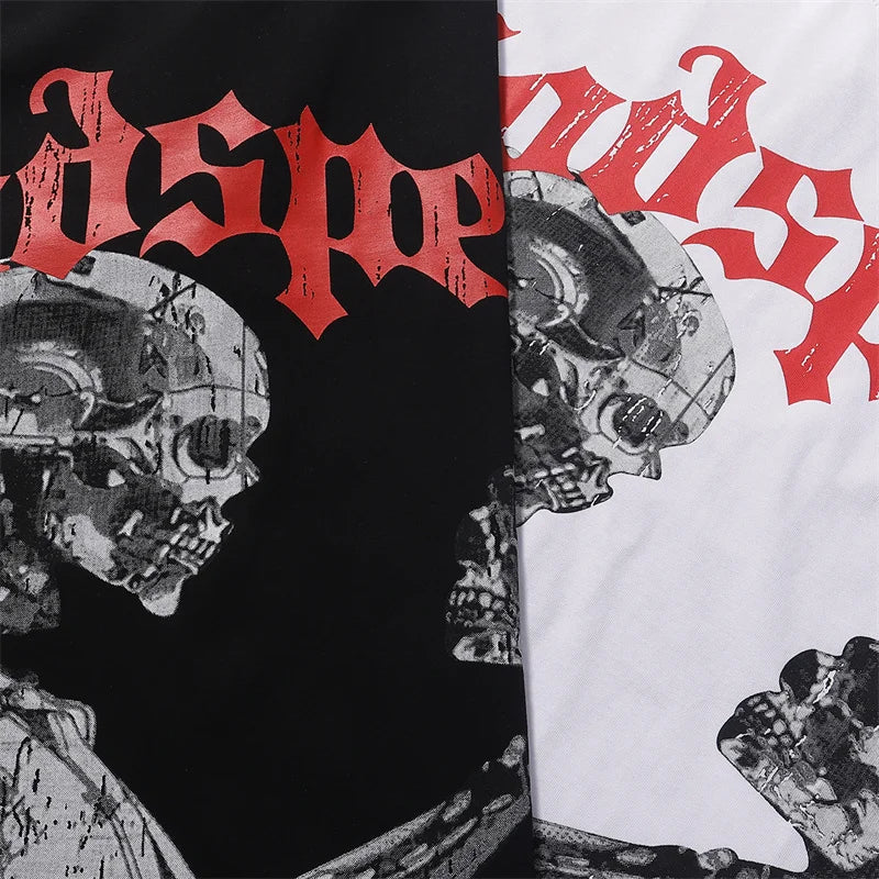 Godspeed Skull Print High-Quality Casual Short Sleeved Shirt